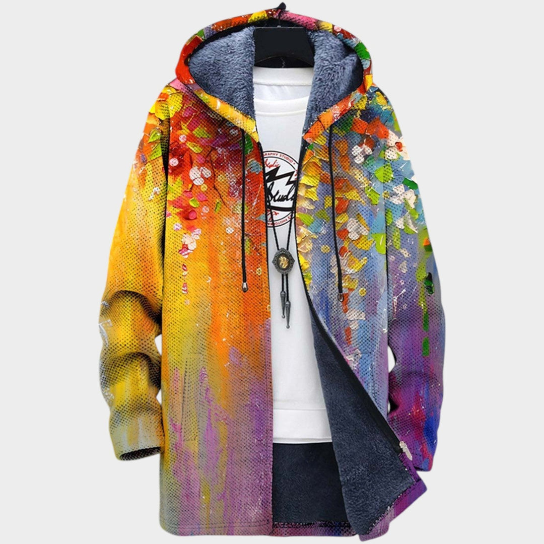 Women’s Fleece Jacket Creative Colourwork Knit Design