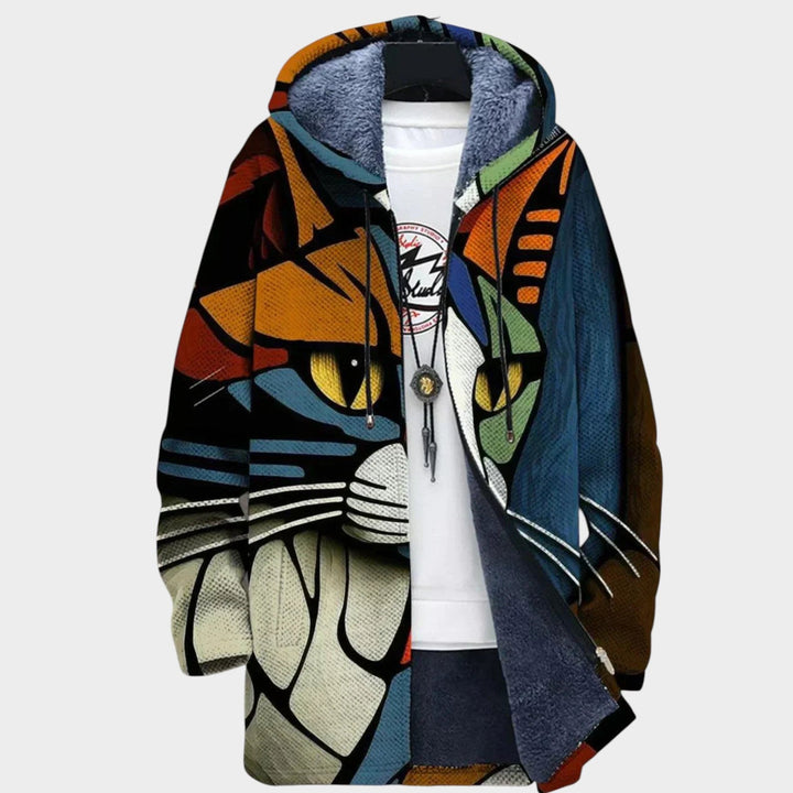 Women’s Fleece Jacket Creative Colourwork Knit Design