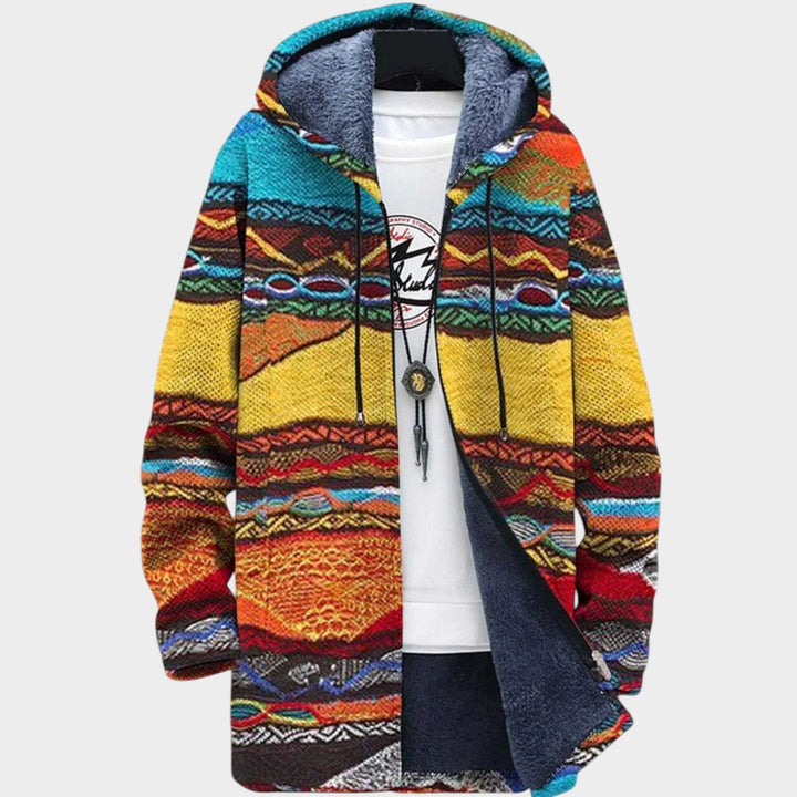Women’s Fleece Jacket Creative Colourwork Knit Design