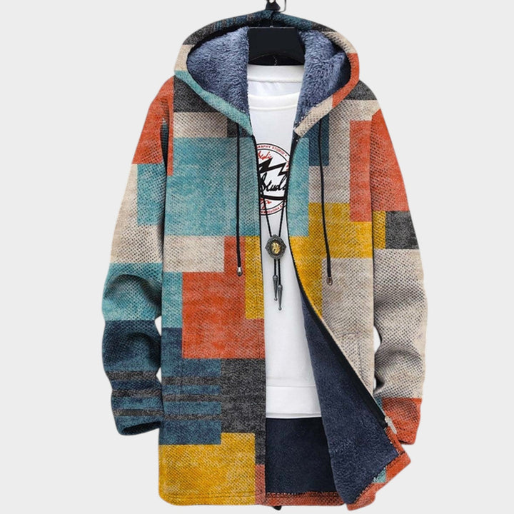 Women’s Fleece Jacket Bohemian Art Pattern Relaxed Fit