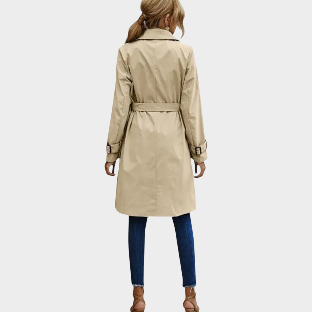 Women's Trench Coat Double Breasted Lapel Collar