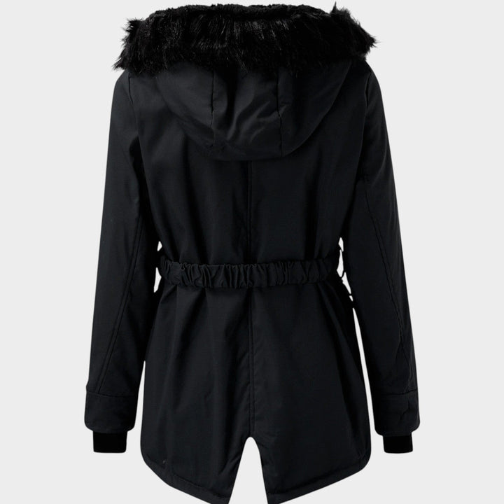 Women’s Parka Winter Coat Hooded Button Closure Pockets