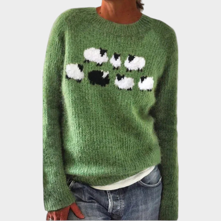 Women's Knit Sweater Nordic Pattern Cozy Wear