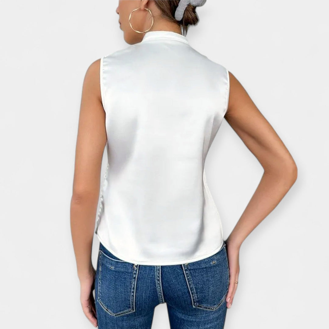 Sleeveless Monochrome Top