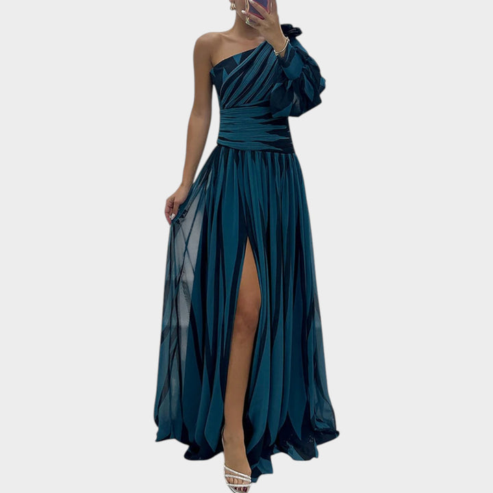 One-Shoulder Statement Maxi Dress