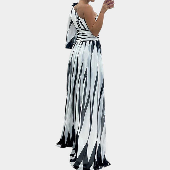 One-Shoulder Statement Maxi Dress