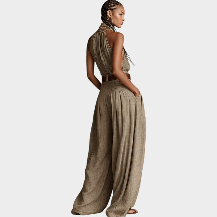 Halter Neck Wide-Leg Jumpsuit