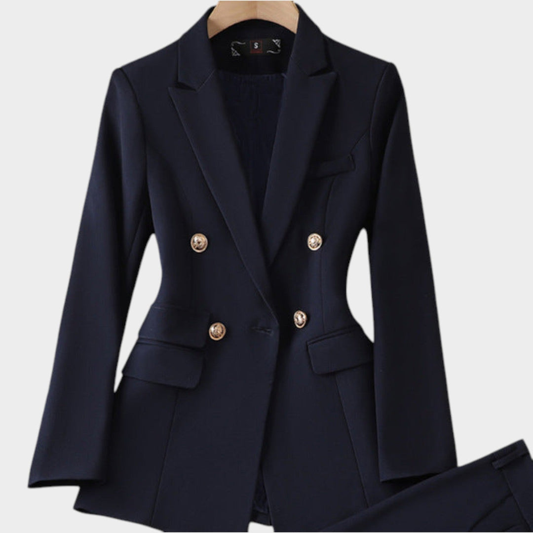 Women's Double Breasted Two-Piece Suit Set