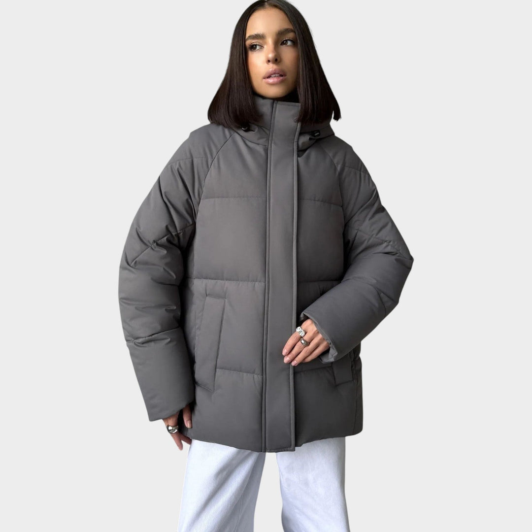 Women’s Quilted Winter Jacket Oversized Hooded Design