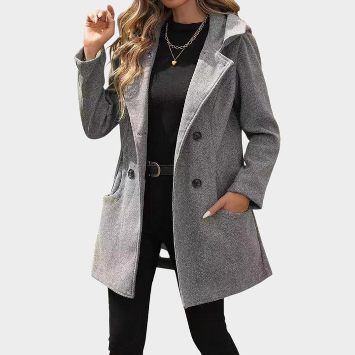 Women’s Wool Coat Double Breasted Lapel Collar