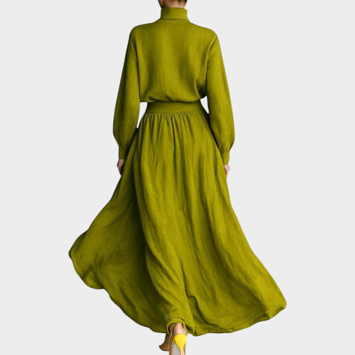 Flowy High-Neck Two-Piece Set