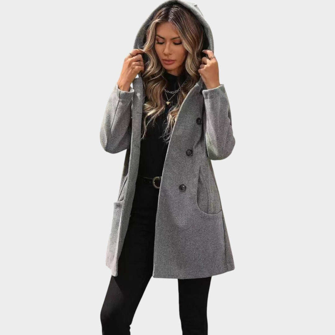 Women’s Wool Coat Double Breasted Lapel Collar