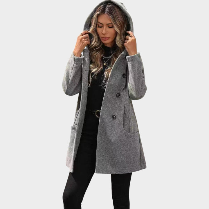 Women’s Wool Coat Double Breasted Lapel Collar