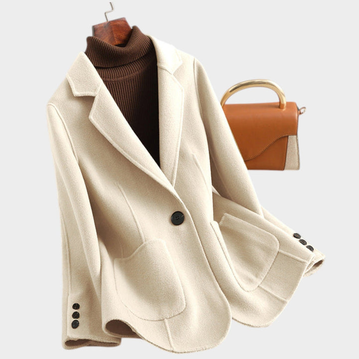 Women's Oversized Single Breasted Wool Blazer