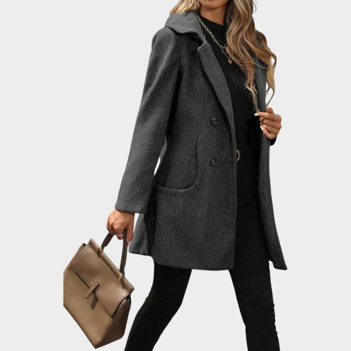 Women’s Wool Coat Double Breasted Lapel Collar