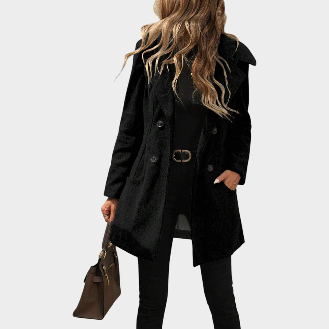 Women’s Wool Coat Double Breasted Lapel Collar
