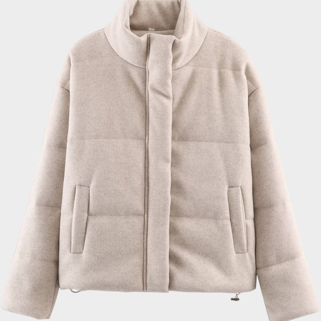 Women’s Puffer Jacket High Collar Padded Zip-Up