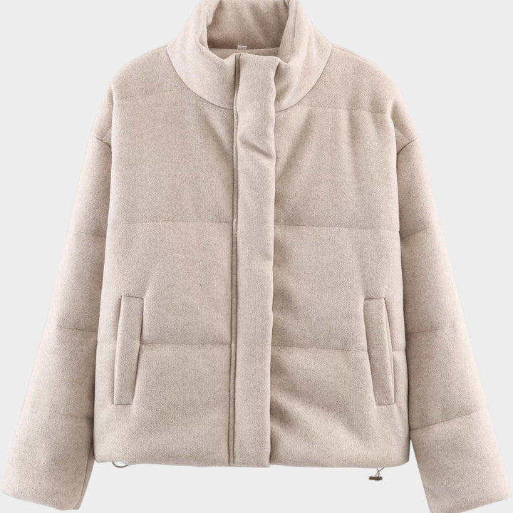 Women’s Puffer Jacket High Collar Padded Zip-Up