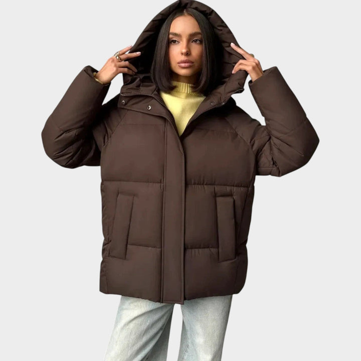 Women’s Quilted Winter Jacket Oversized Hooded Design