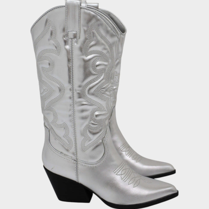 Mid Calf Statement Western Cowboy Boots