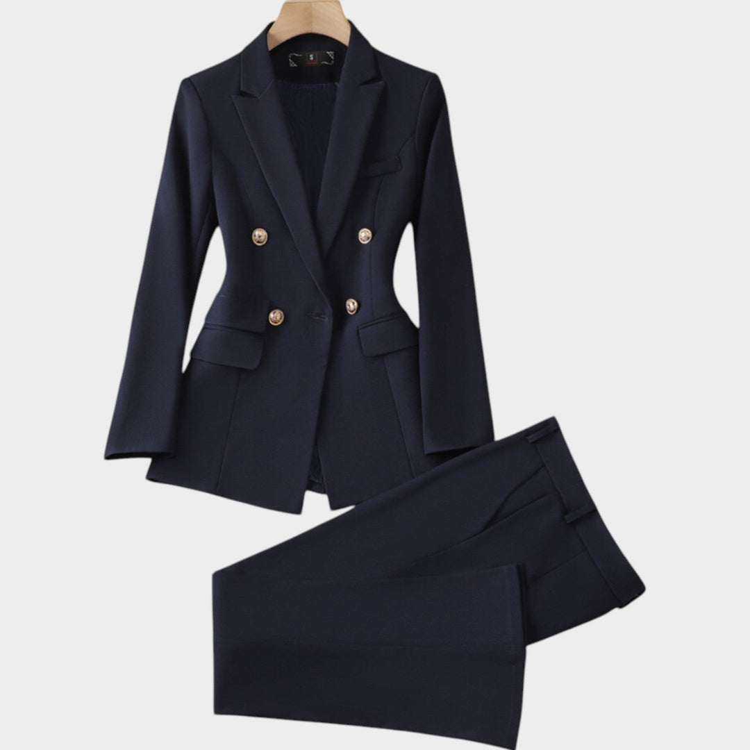 Women's Double Breasted Two-Piece Suit Set