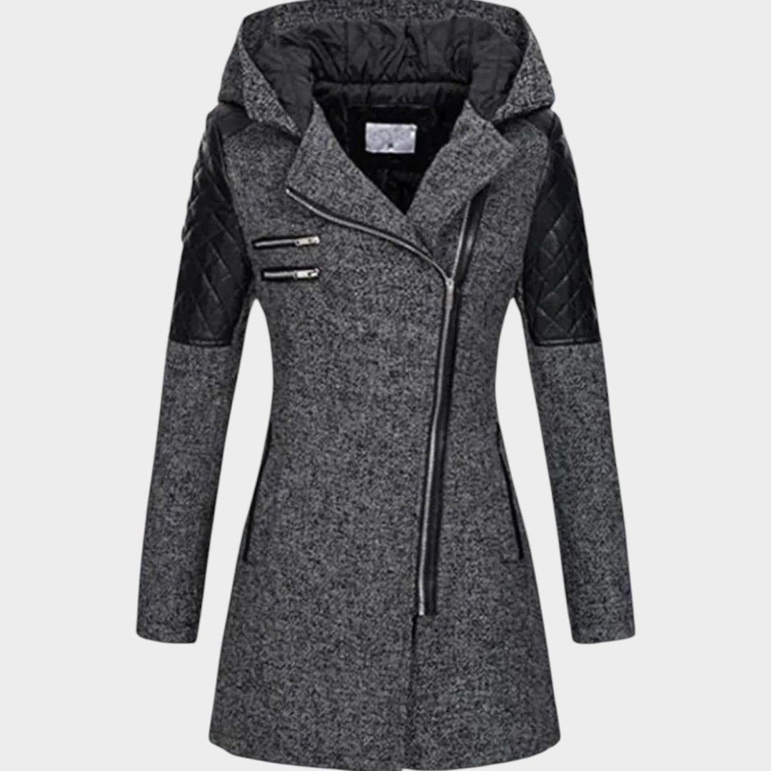 Women's Wool Coat Modern Warm Construction