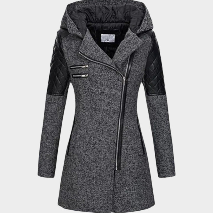 Women's Wool Coat Modern Warm Construction