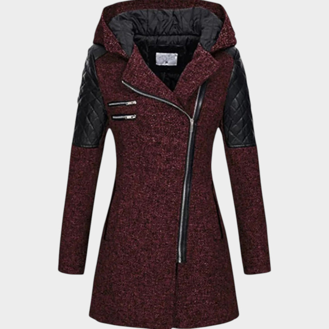 Women's Wool Coat Modern Warm Construction
