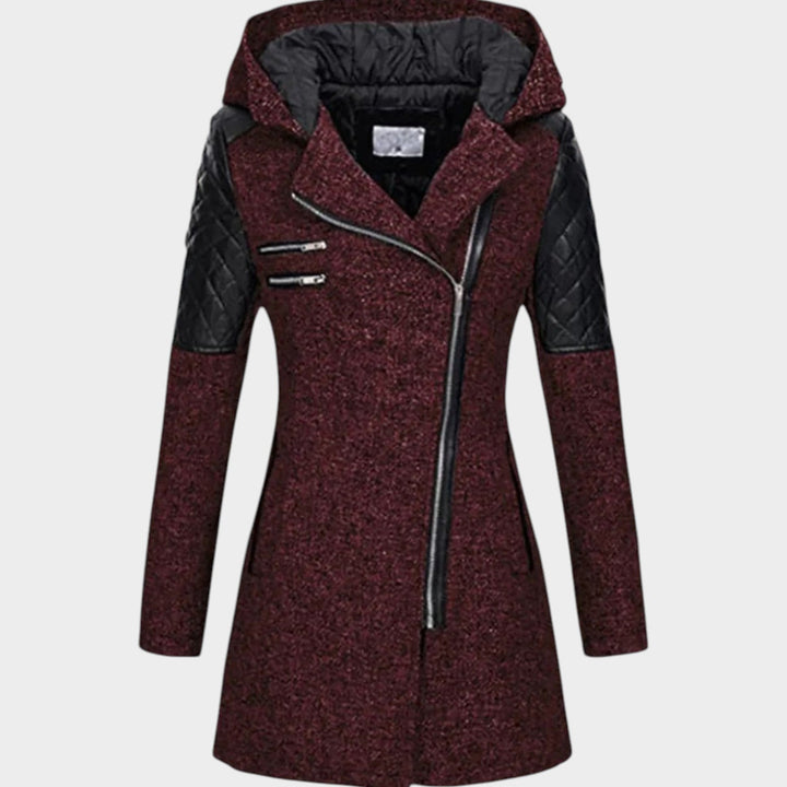 Women's Wool Coat Modern Warm Construction