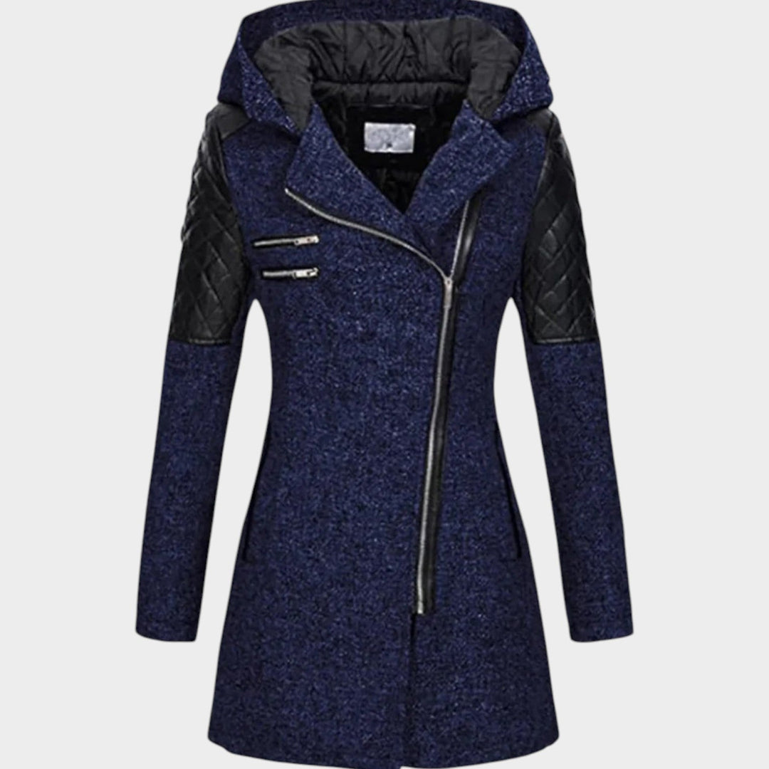 Women's Wool Coat Modern Warm Construction