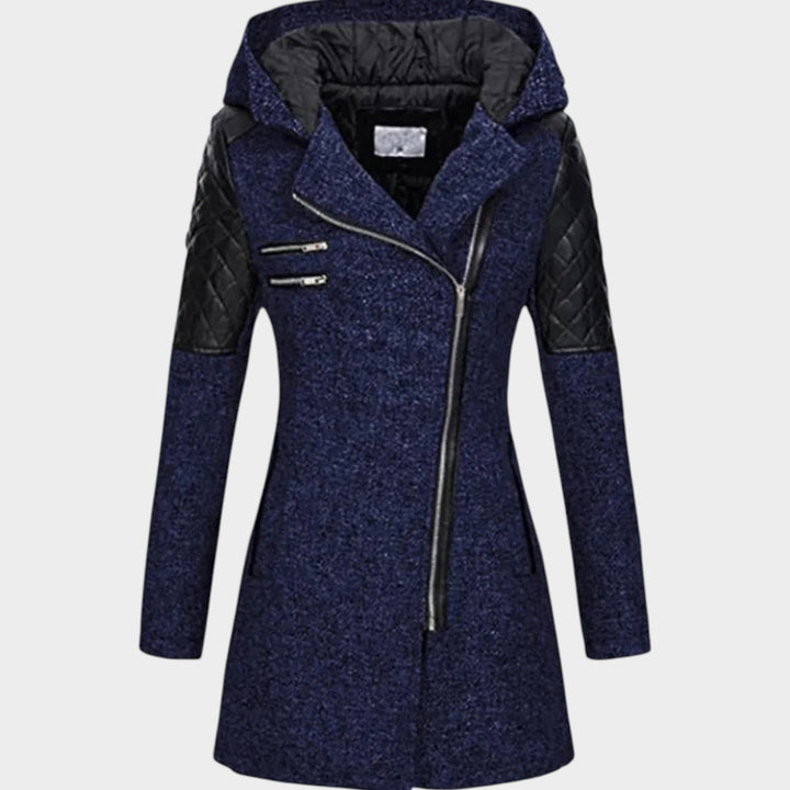 Women's Wool Coat Modern Warm Construction