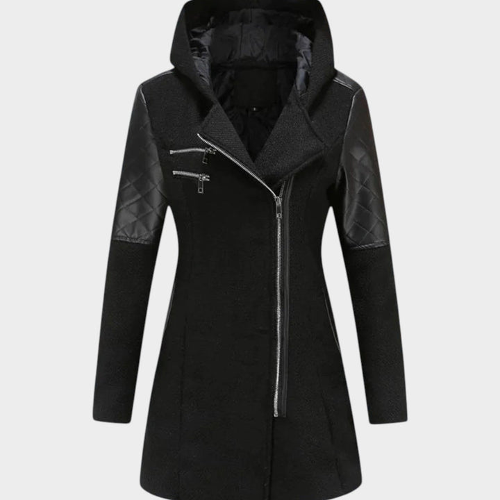 Women's Wool Coat Modern Warm Construction
