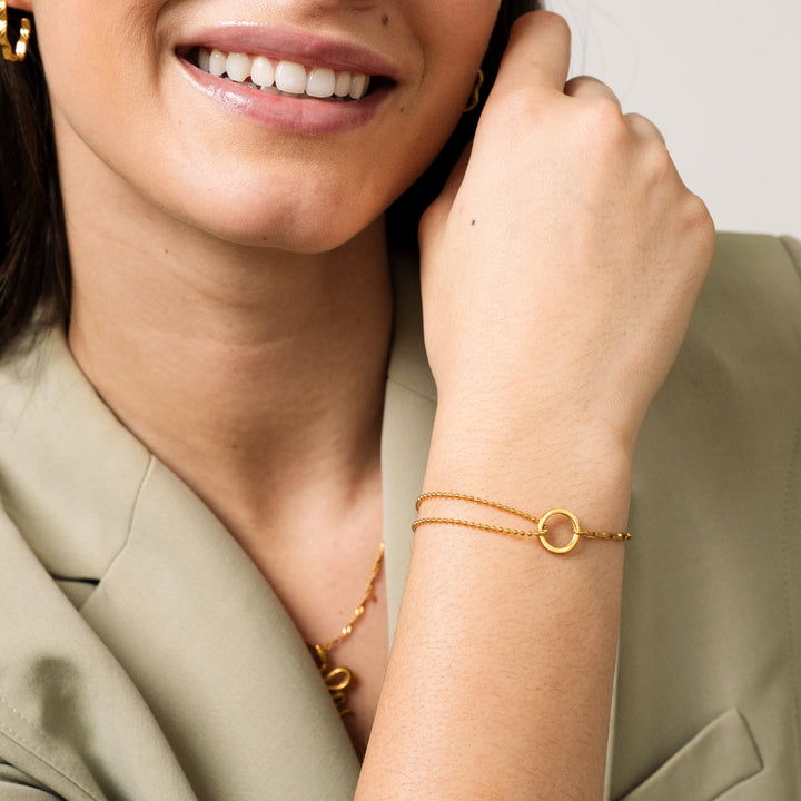 Gold Tennis Bracelet in Box