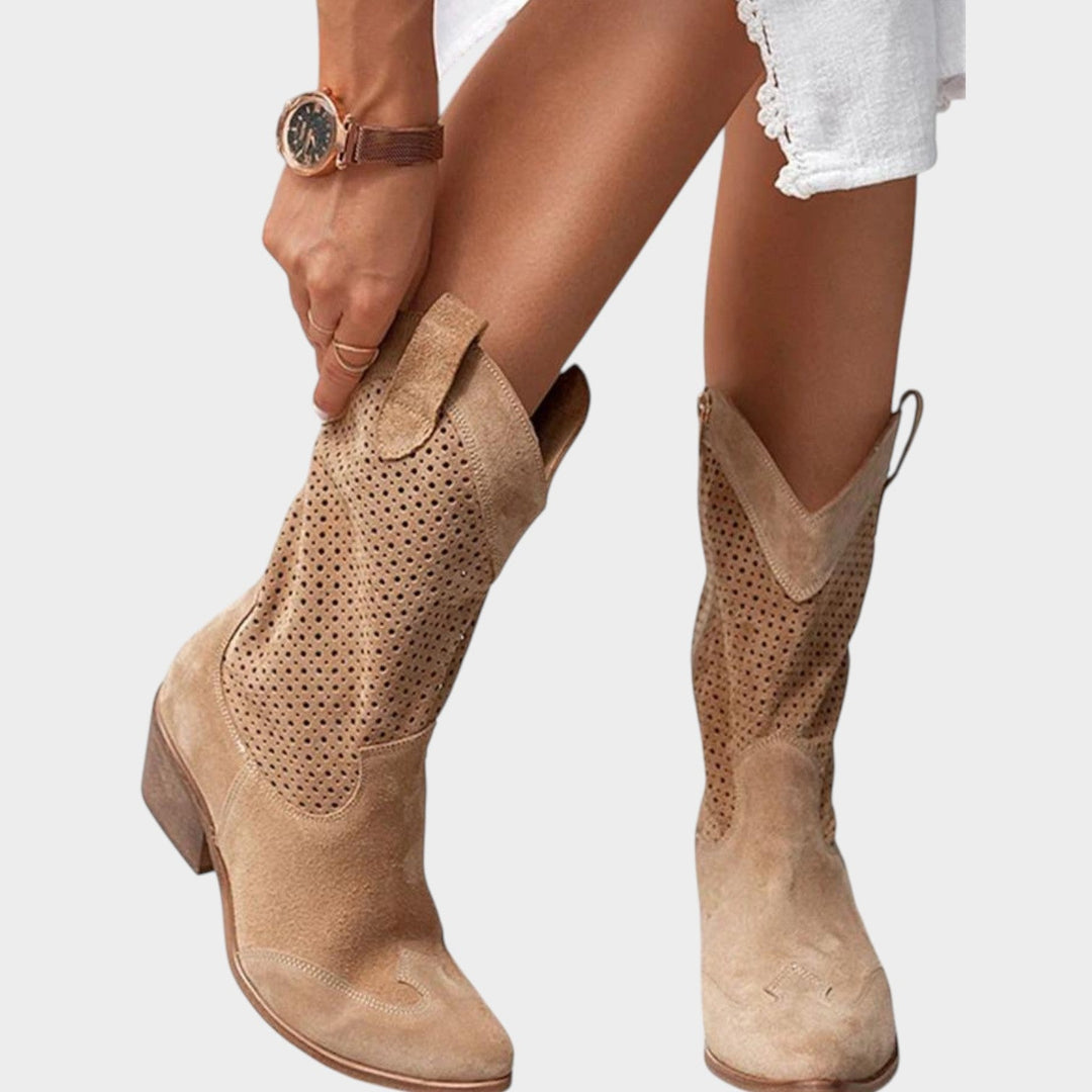 Western Mid Calf Cowboy Boots