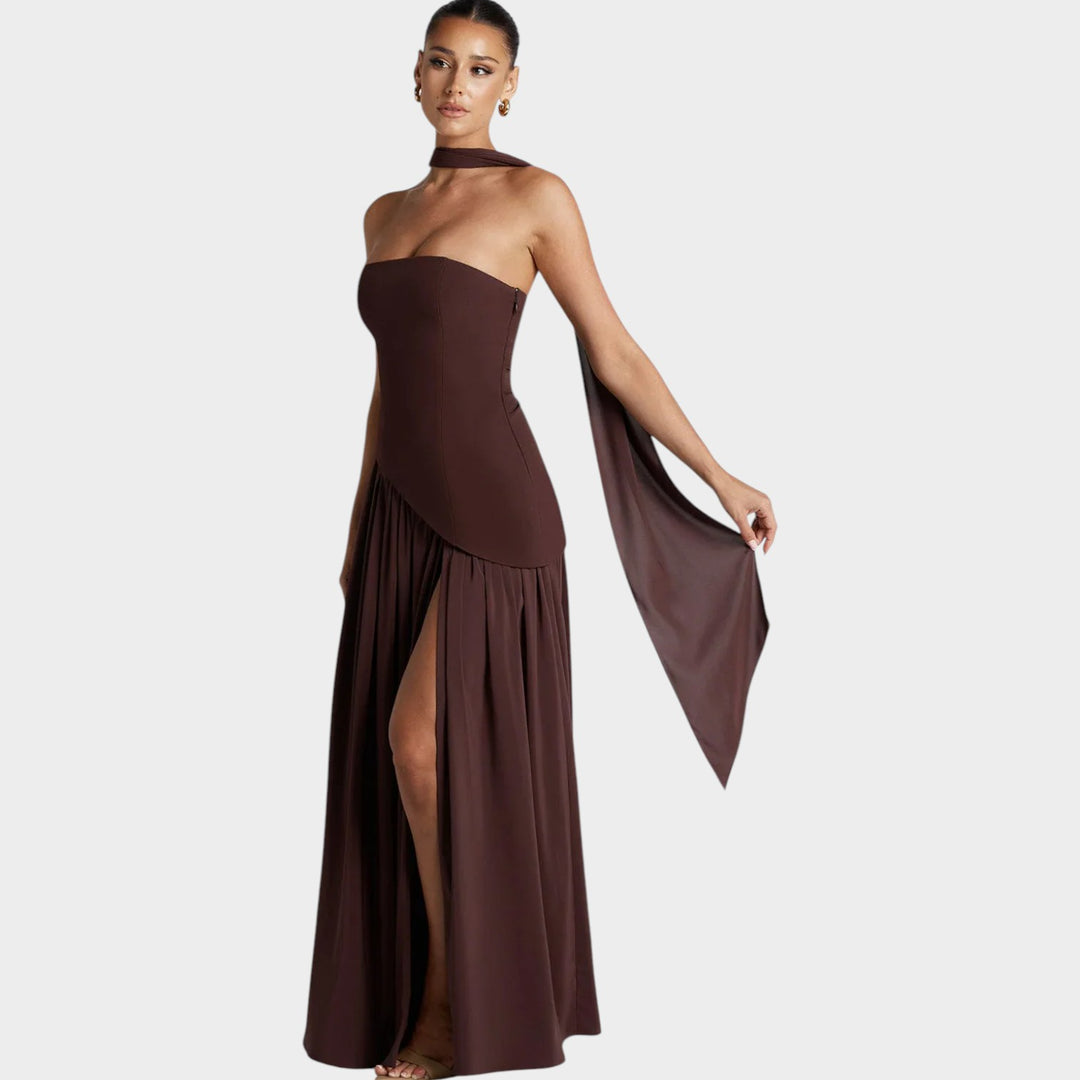 Statement Contrast Maxi Dress
