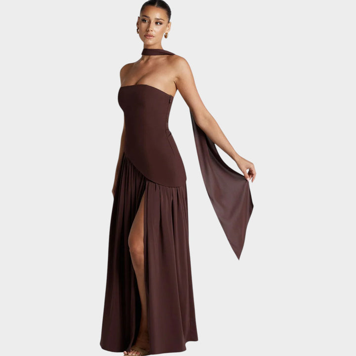Statement Contrast Maxi Dress