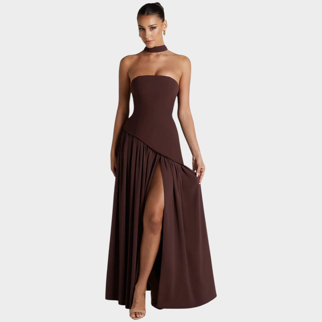 Statement Contrast Maxi Dress