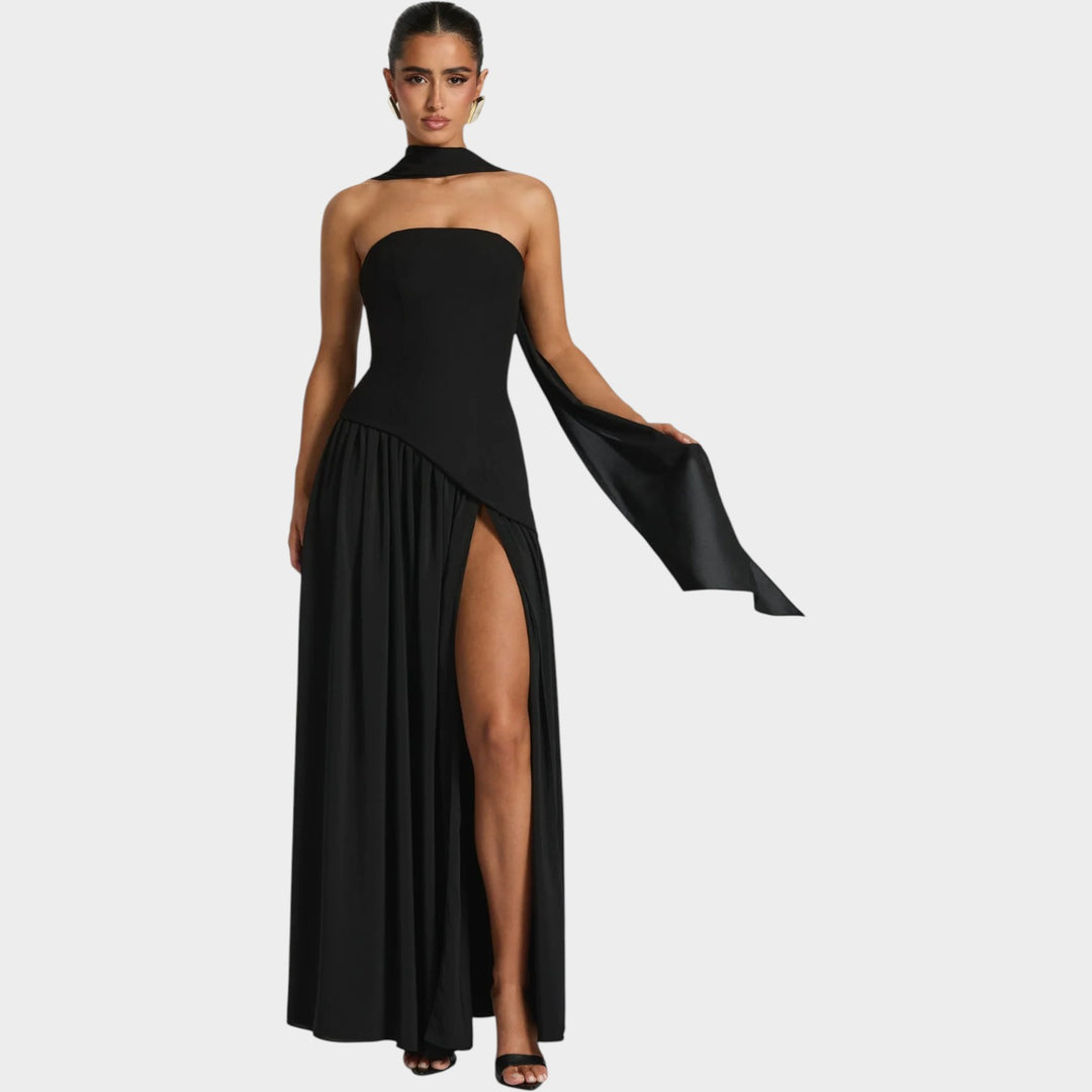 Statement Contrast Maxi Dress