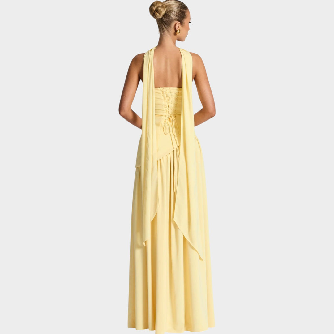 Statement Contrast Maxi Dress