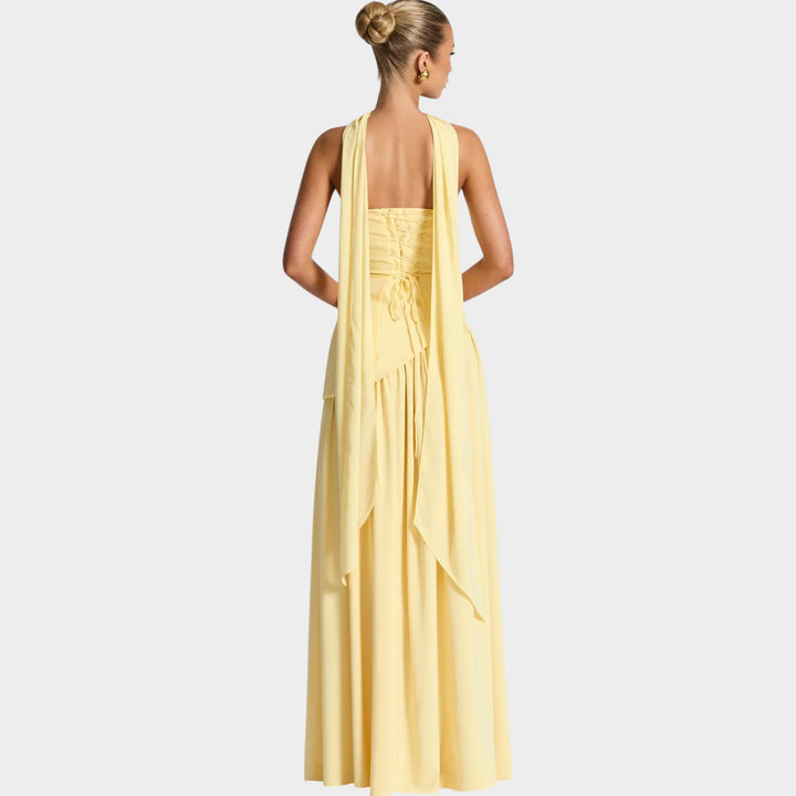 Statement Contrast Maxi Dress