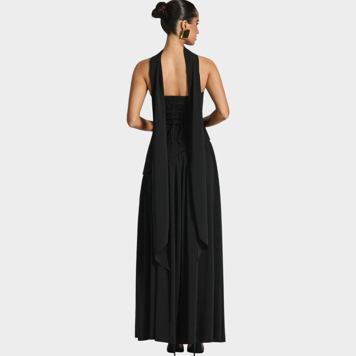 Statement Contrast Maxi Dress