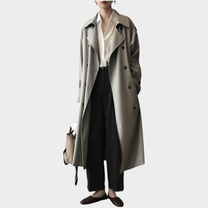 Women's Trench Coat Oversized Double-Breasted