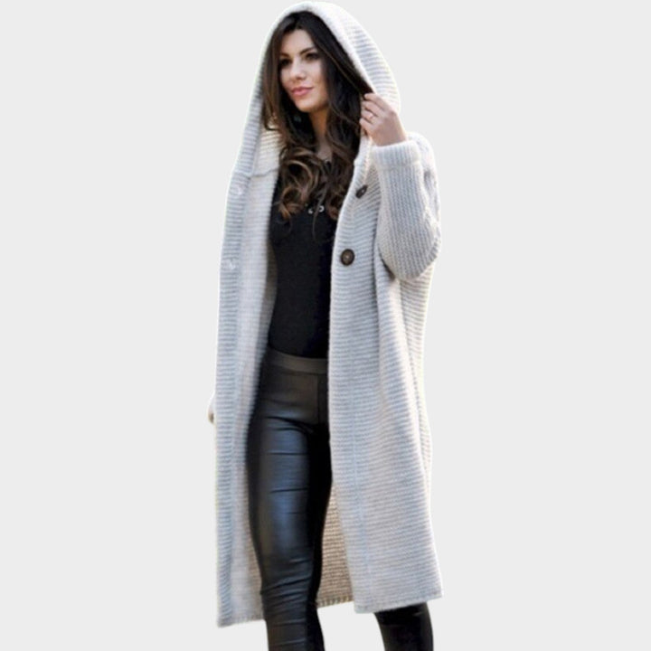 Women's Long Shawl Collar Knit Cardigan