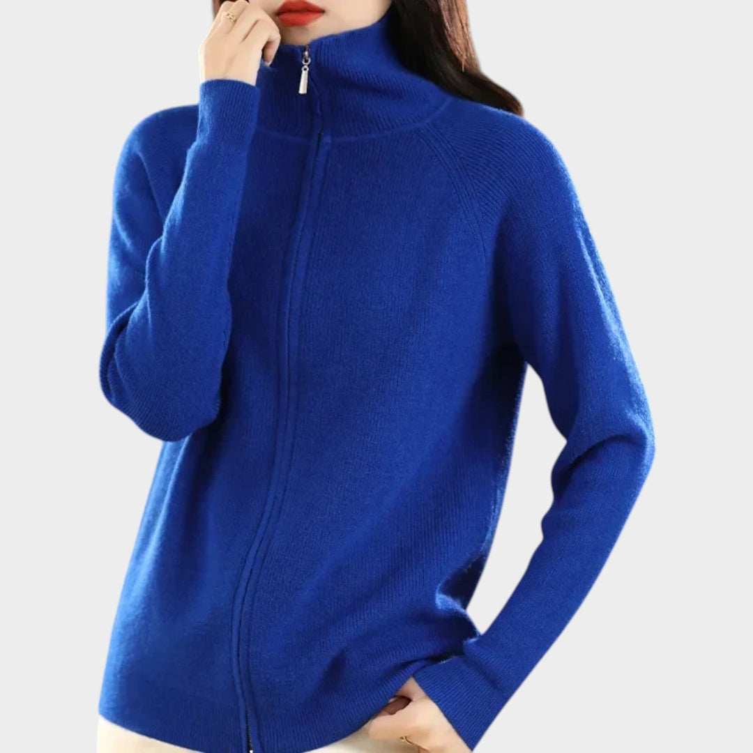 Women's Knit Cardigan Dual Zip Closure