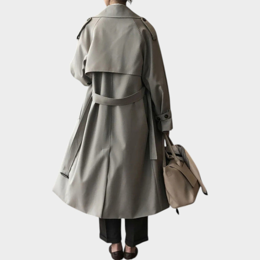 Women's Trench Coat Oversized Double-Breasted