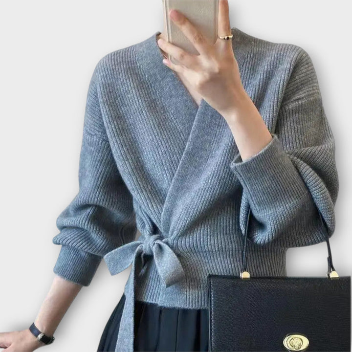 Women's Cozy Wrap-Tie Knit Cardigan