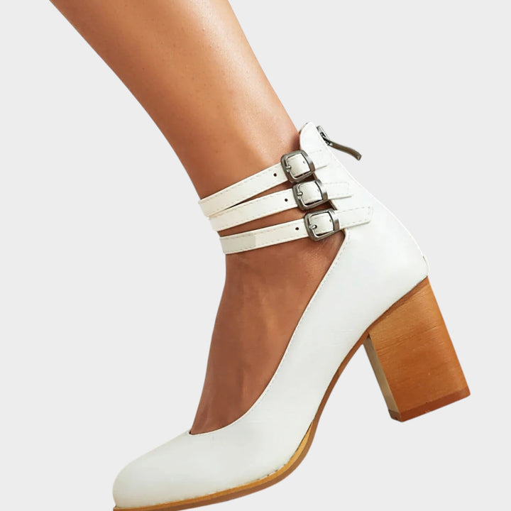 Multi-Strap Block Heel Pumps