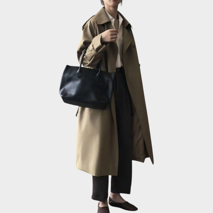 Women's Trench Coat Oversized Double-Breasted