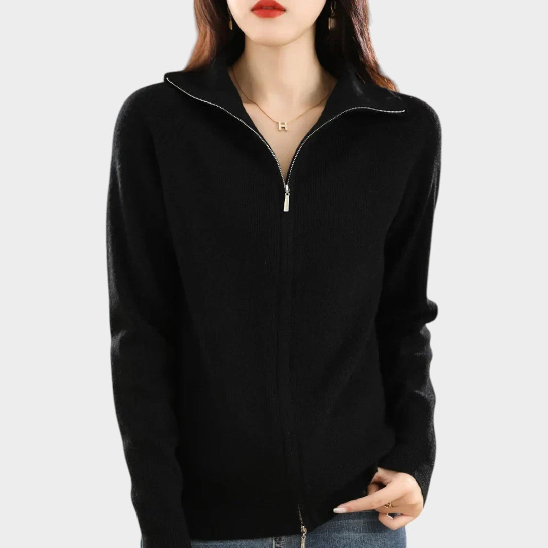 Women's Knit Cardigan Dual Zip Closure