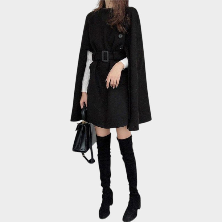 Women's Wool Coat Cape Style
